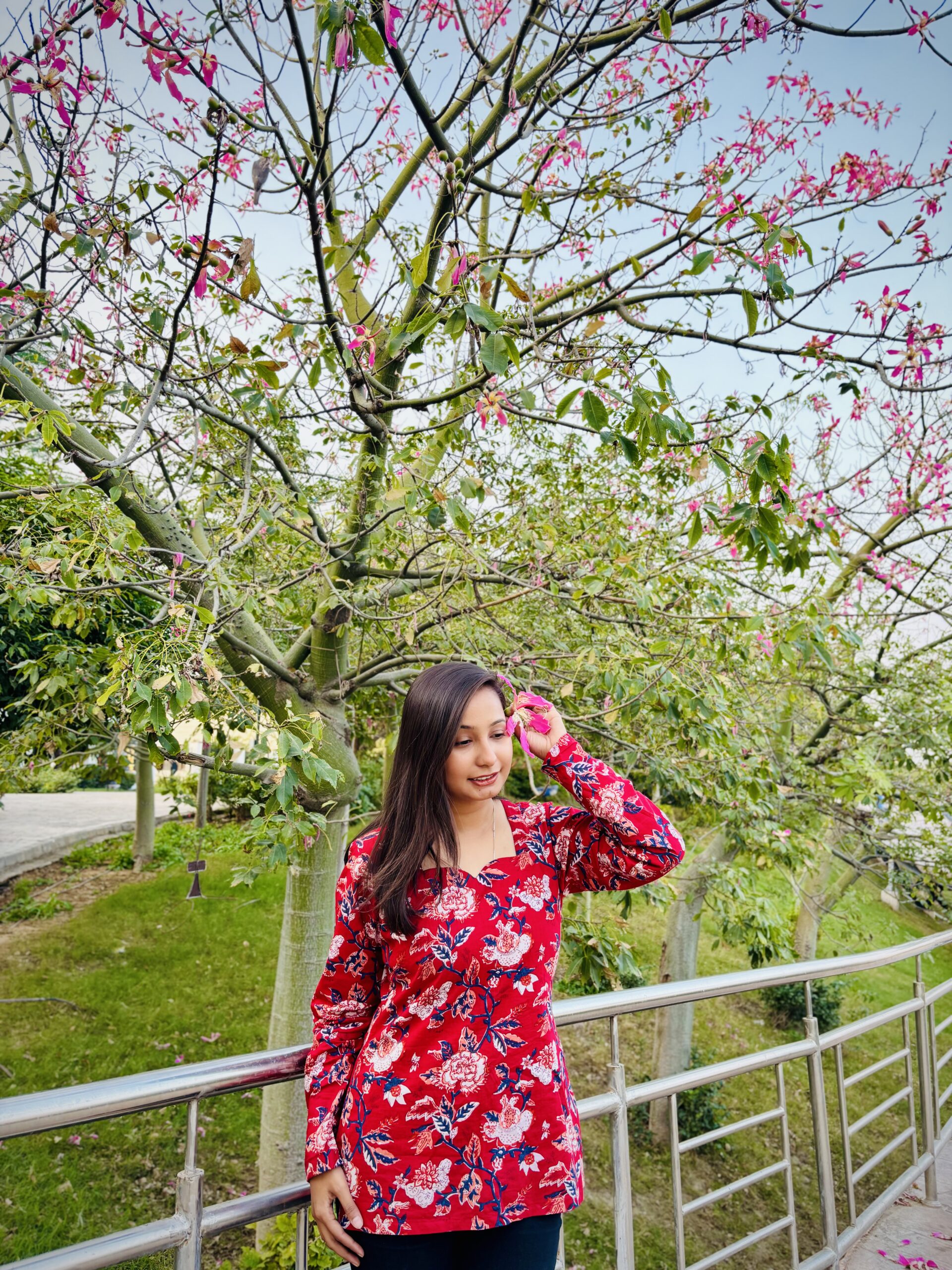 Full Sleeve Floral Kurti - Image 2