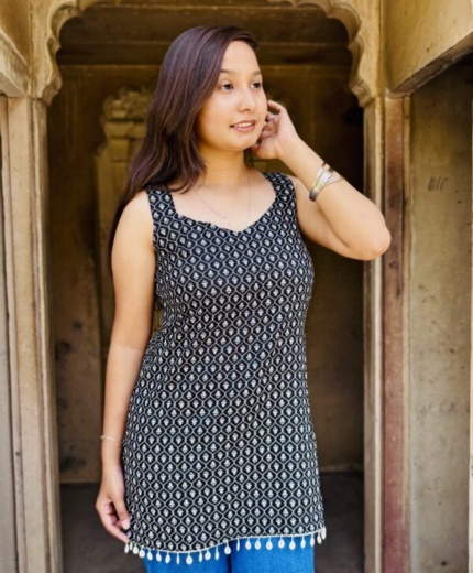 kali block print kurti