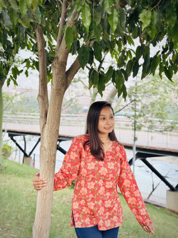 mehak full sleeve floral kurti