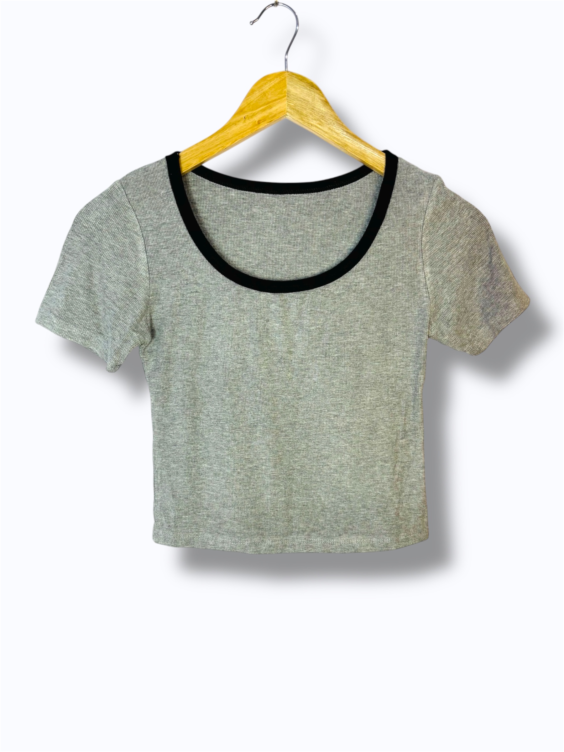 grey cropped tshirt