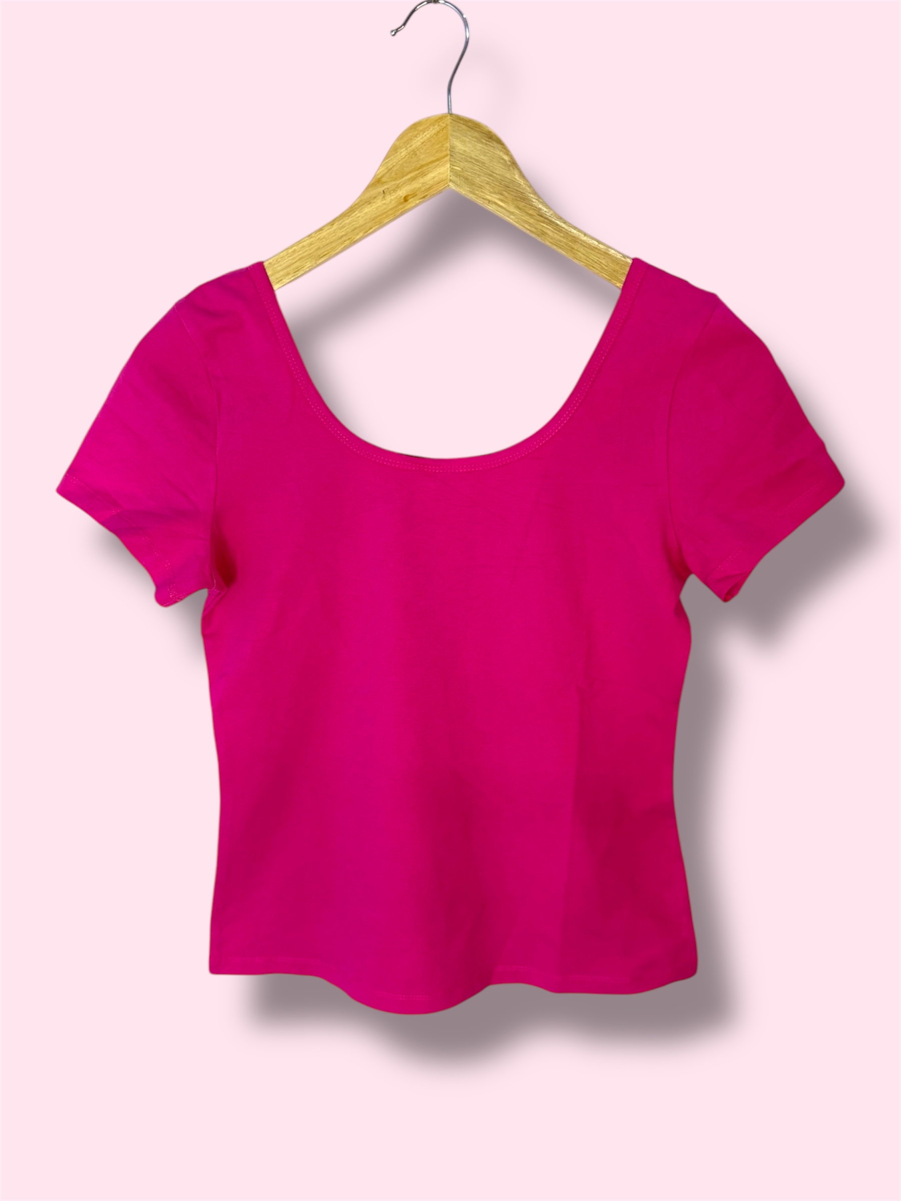 hot pink cotton tshirt